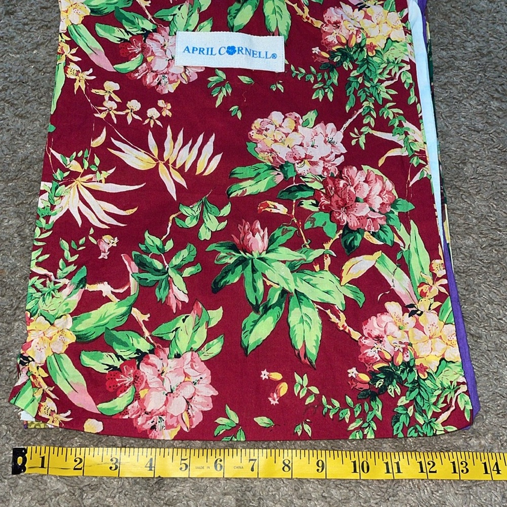 April Cornell 4 cloth floral/market/ library/travel/Vaca/lunch gift bag lot - Picture 9 of 9